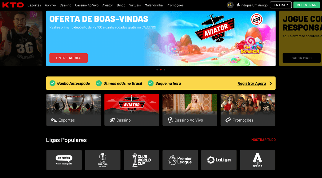banner KTO Cassino & Casa de apostas : Descubra o site espelho